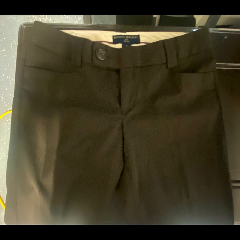 Black pinstripe banana republic